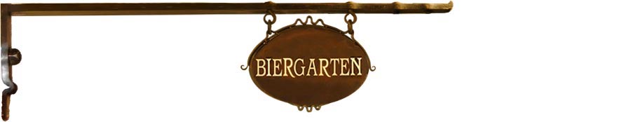 Schild Biergarten